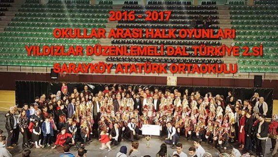 Atatürk Ortaokulu Halk Oyunları Takımımız Türkiye 2. Oldu